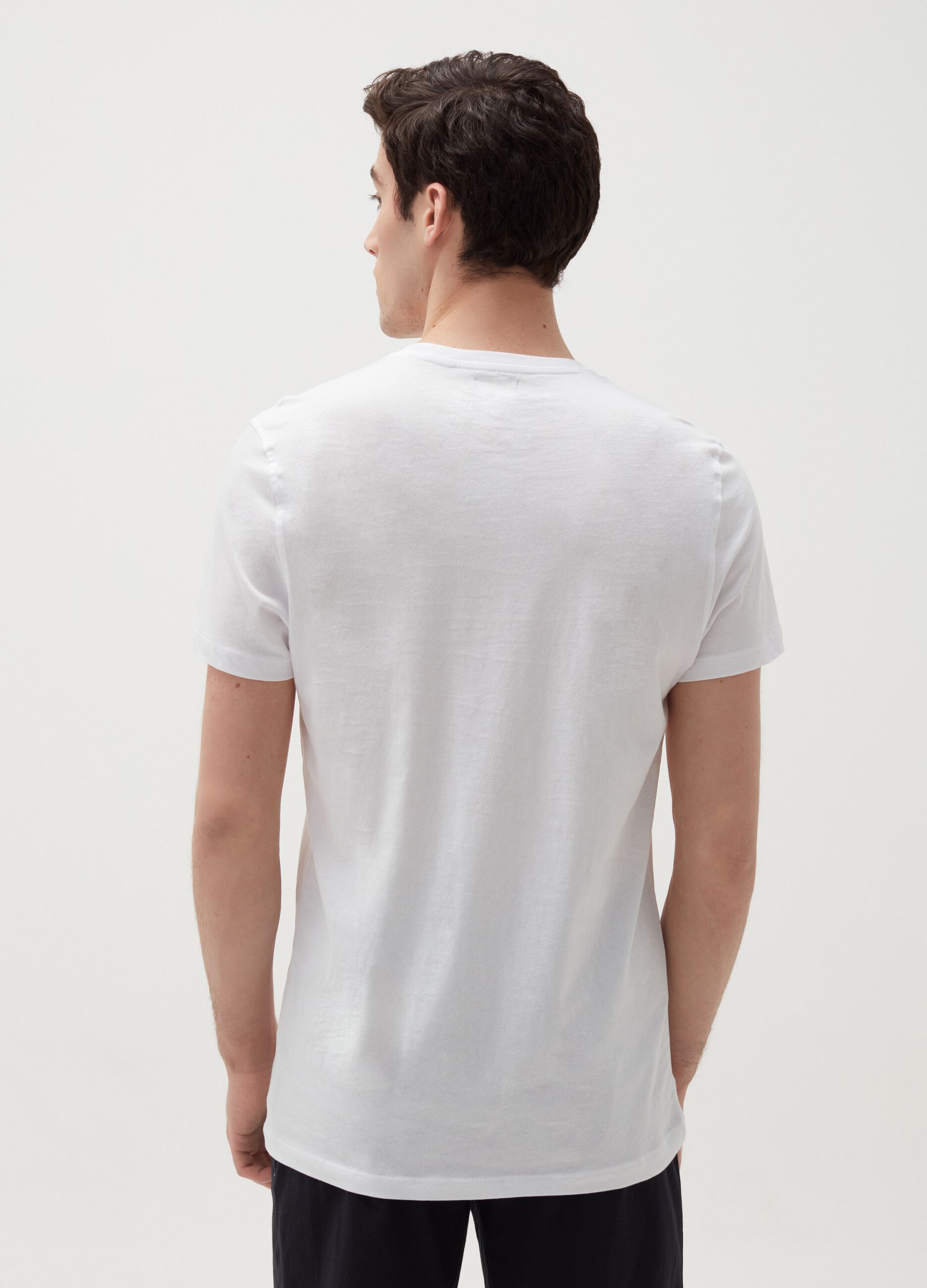 Camiseta interior de algodón Supima con cuello redondo
