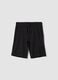 Boys&rsquo; black regular-fit shorts in 100% organic cotton_0