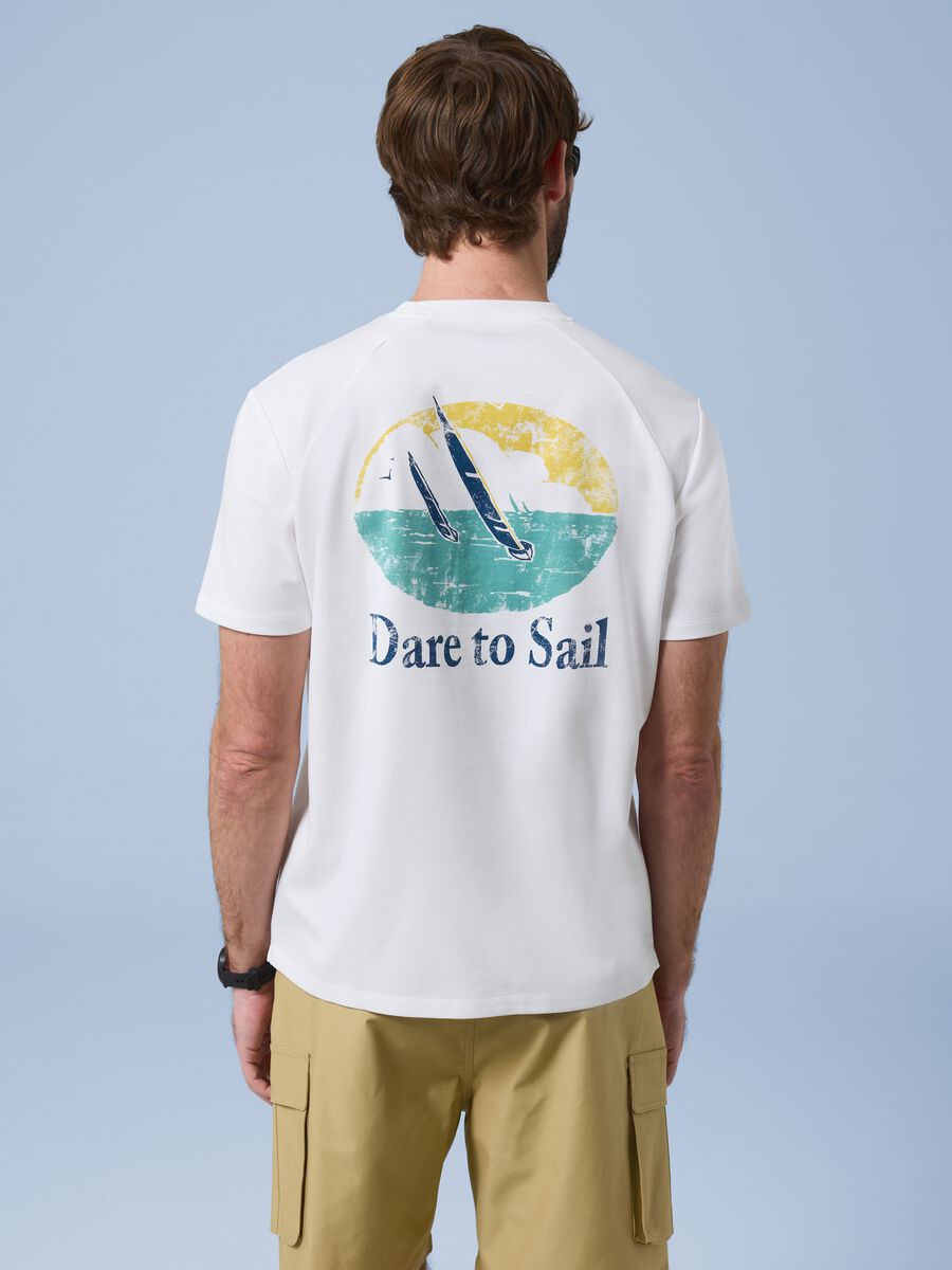 White ALTAVIA SAILING stretch cotton-blend T-shirt_2