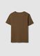 T-shirt verde de gola redonda em algod&atilde;o org&acirc;nico puro, corte regular_1