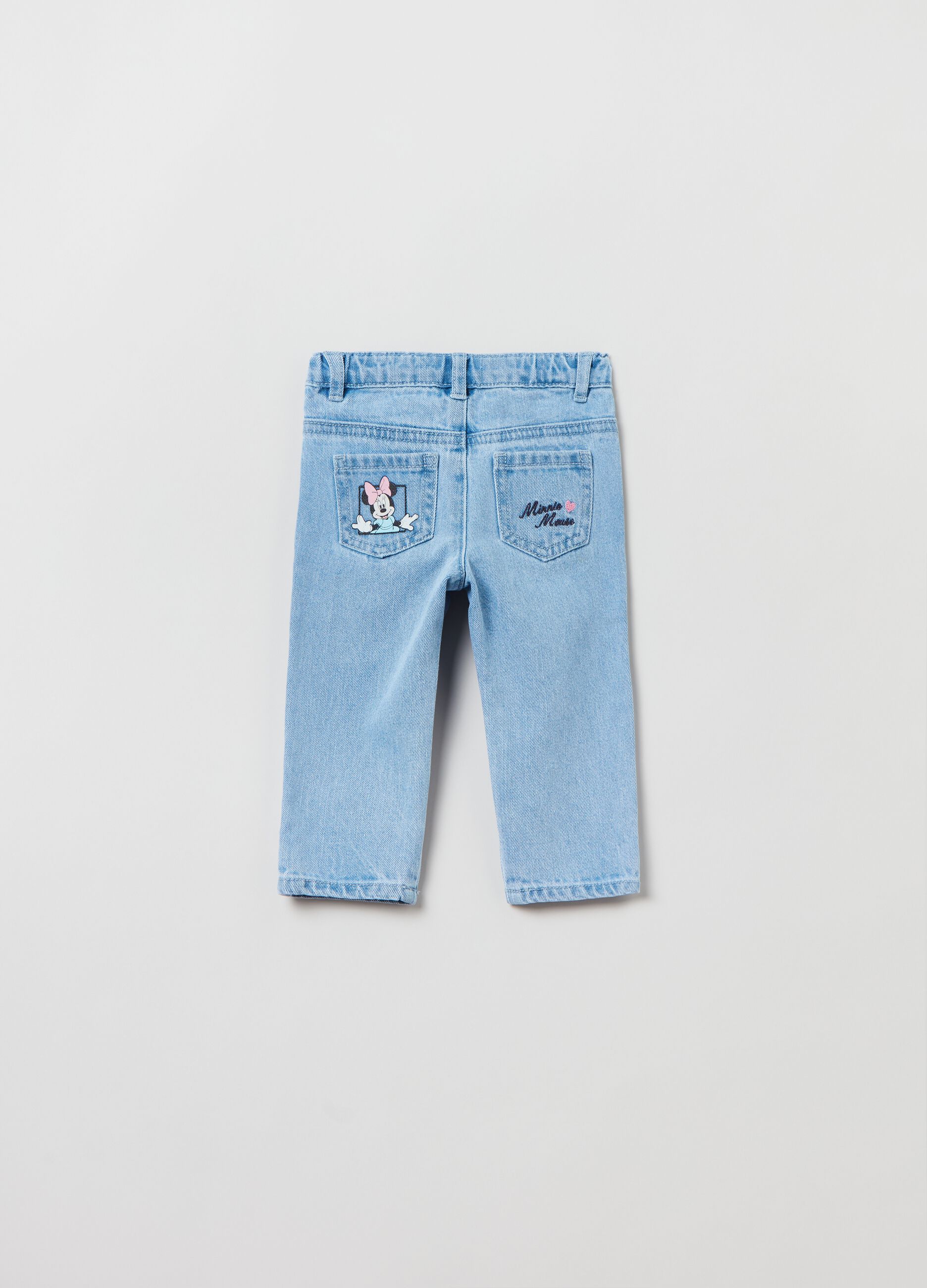 Five-pocket jeans with Minnie Mouse print_1