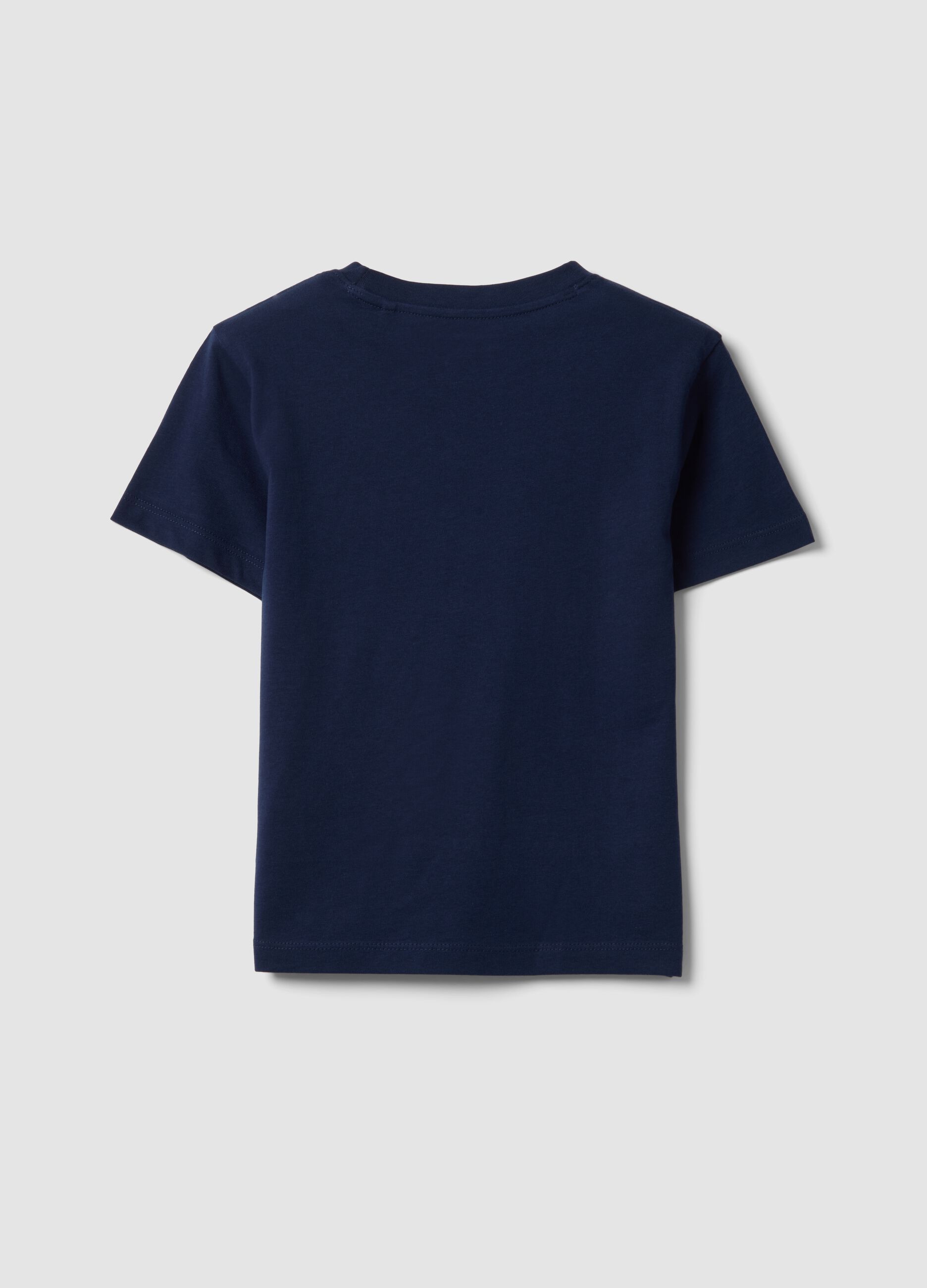 Boys&rsquo; blue pure cotton T-shirt, regular fit