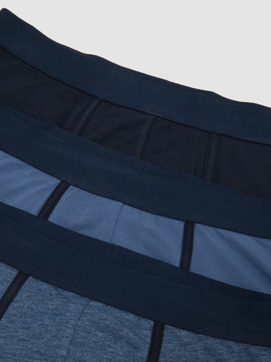 3er-Pack Boxershorts in Blau und Schwarz aus elastischer Bio-Baumwolle_5