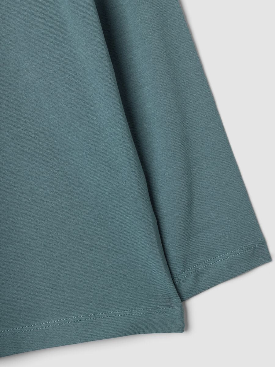 Blaues Langarm-T-Shirt aus Bio-Baumwolle_3
