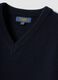 Camisola azul-marinho com decote em V, regular fit_1