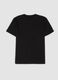 Black crew-neck T-shirt in pure mercerised cotton_2