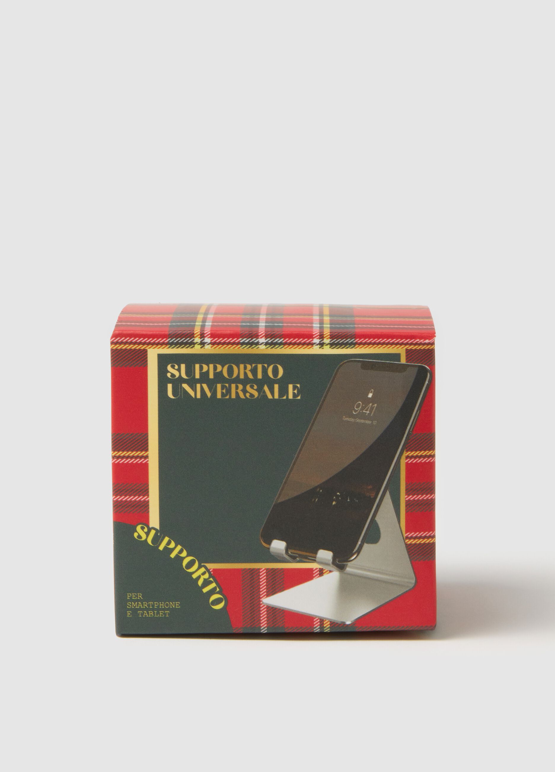 Universal stand for smartphone and tablet grey