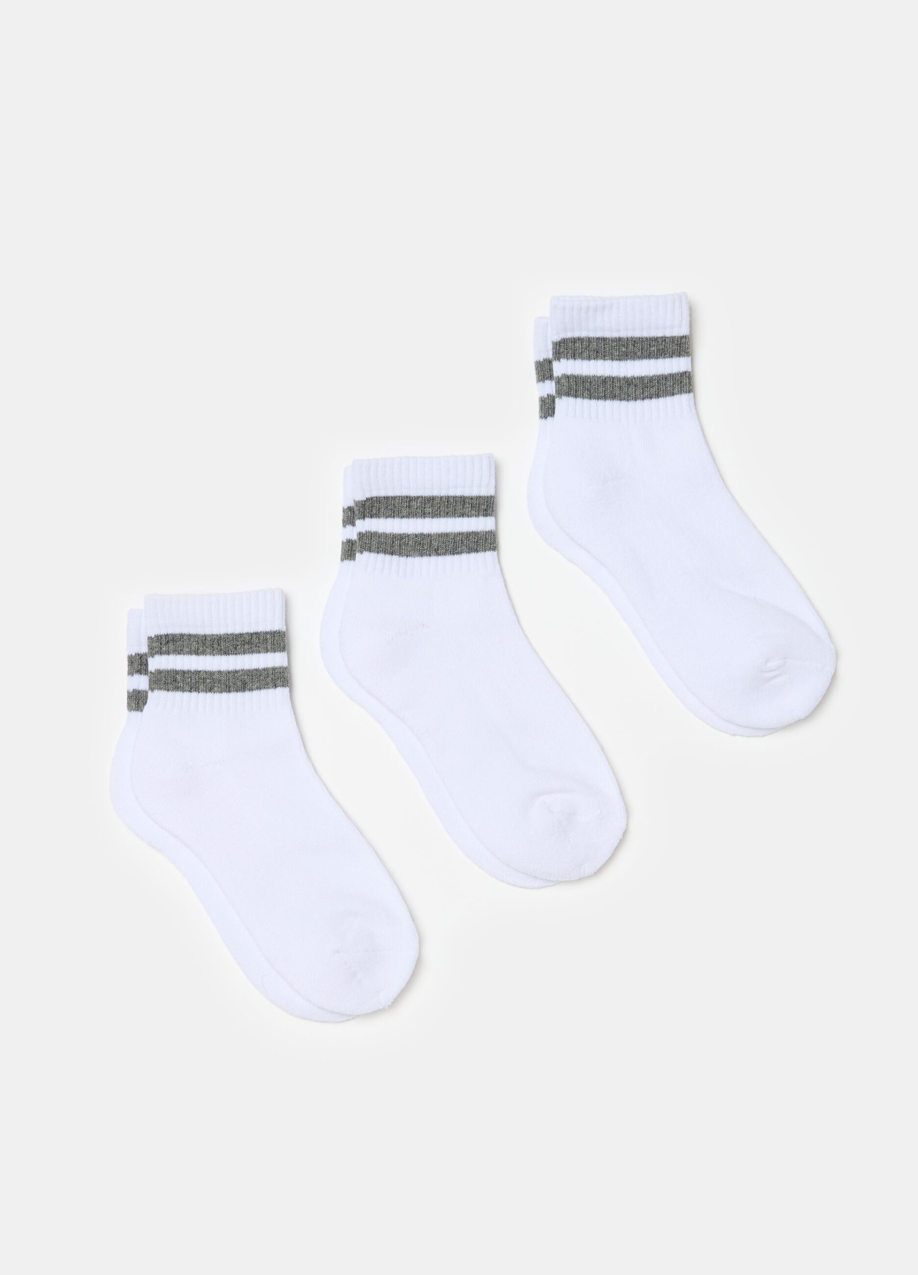 Three-pair pack short tennis socks