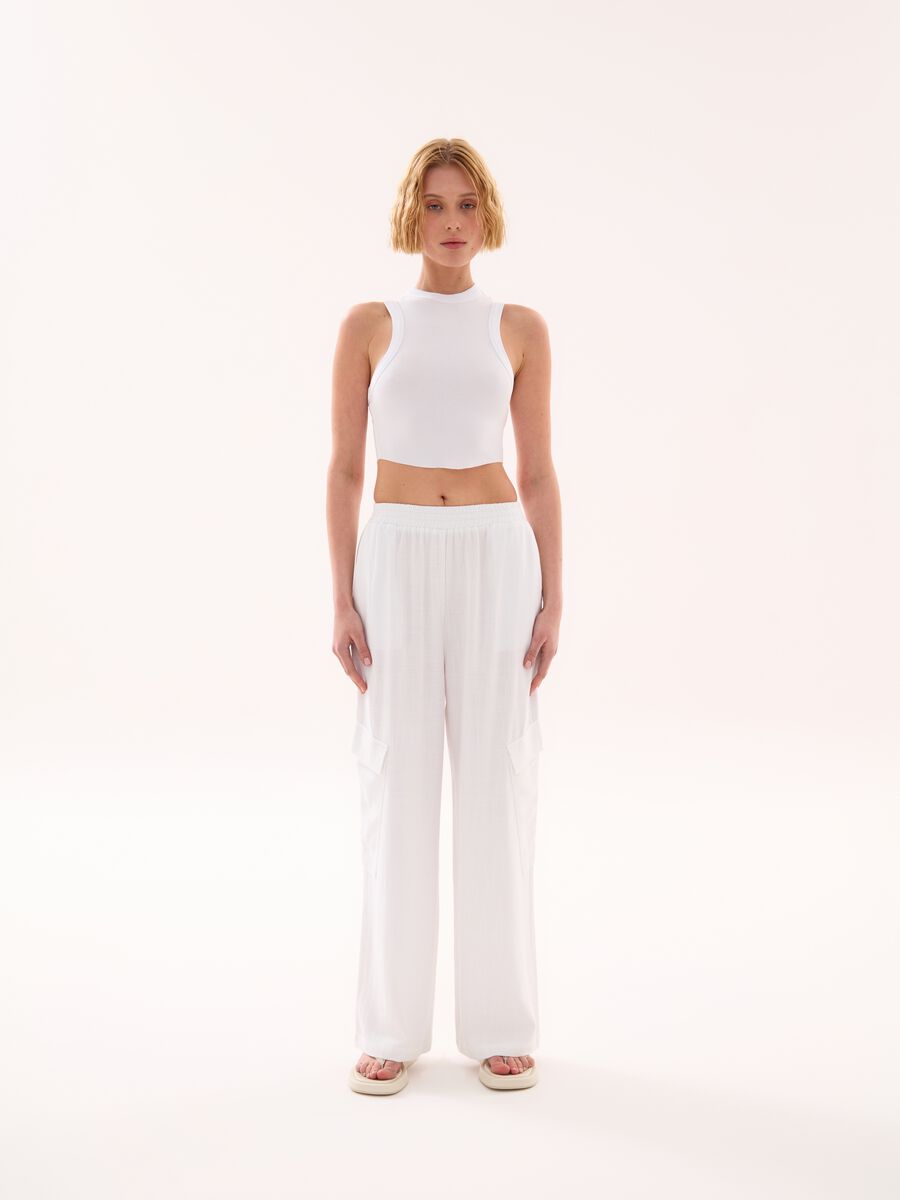 Ribbed Crop Top White_1