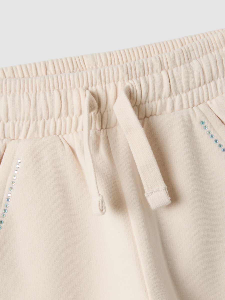 Beige pure cotton joggers_2
