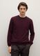 Purple crew neck pullover in pure lambswool regular fit_2