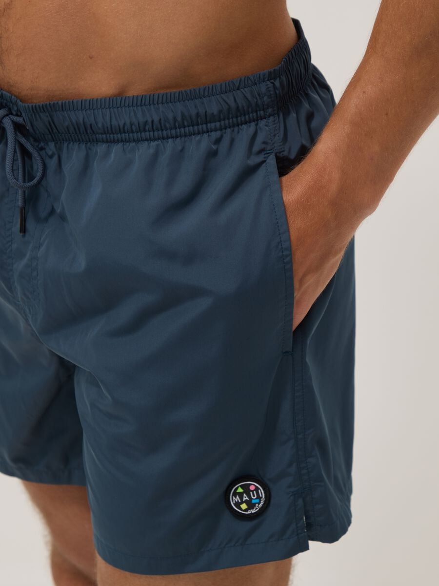 Ba&ntilde;ador tipo b&oacute;xer azul con cintura el&aacute;stica y cord&oacute;n ajustable_3