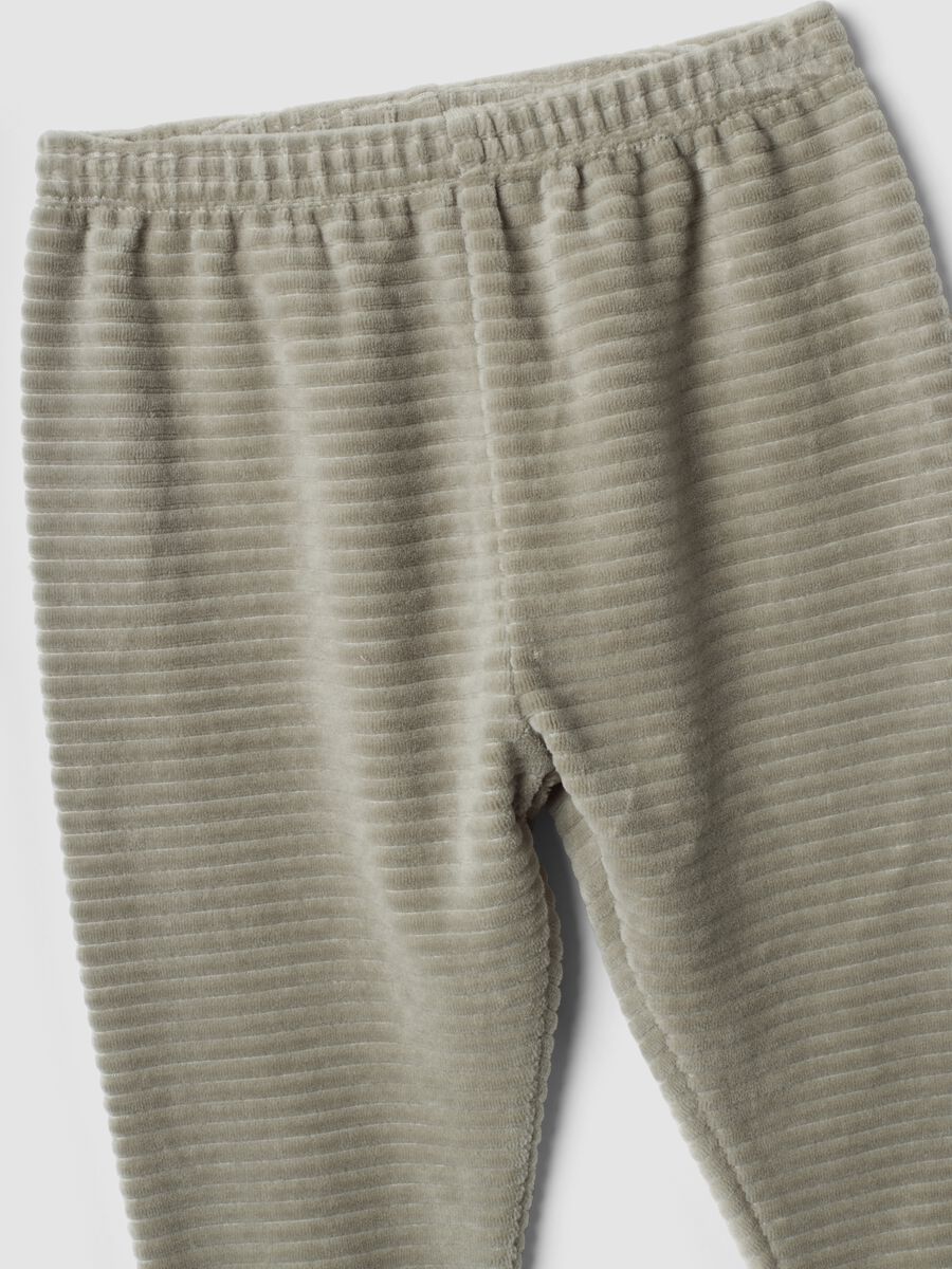 Sage green cotton-blend crew-neck pyjamas_3