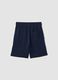 Boys' blue 100% cotton shorts, regular fit_1