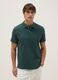 Green pure cotton polo shirt regular fit_0