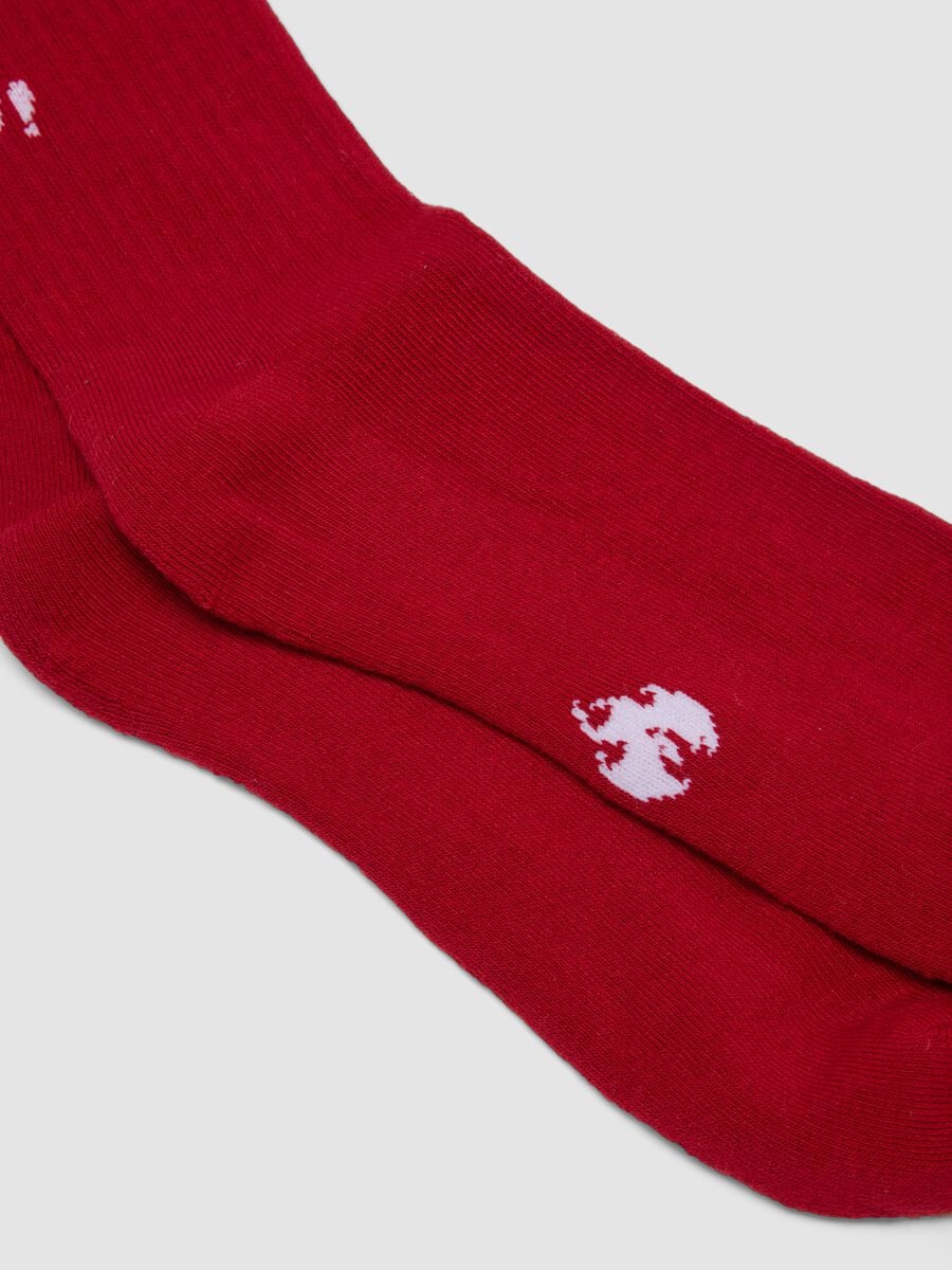 Chaussettes de sport rouges en coton stretch_2