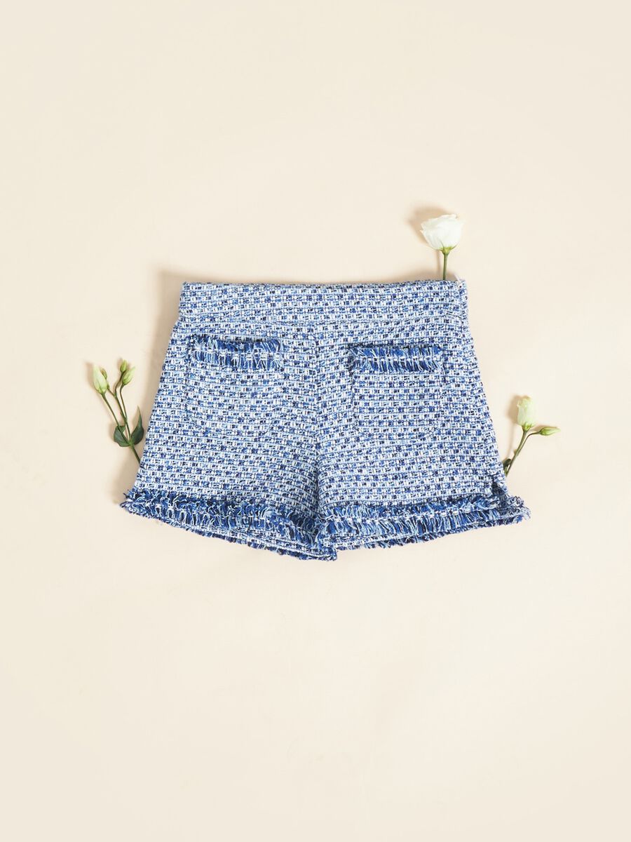 Shorts in tessuto effetto Chanel IANA_0