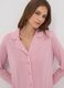 Pijama rosa em viscose pura com decote em V e debruns em contraste_2