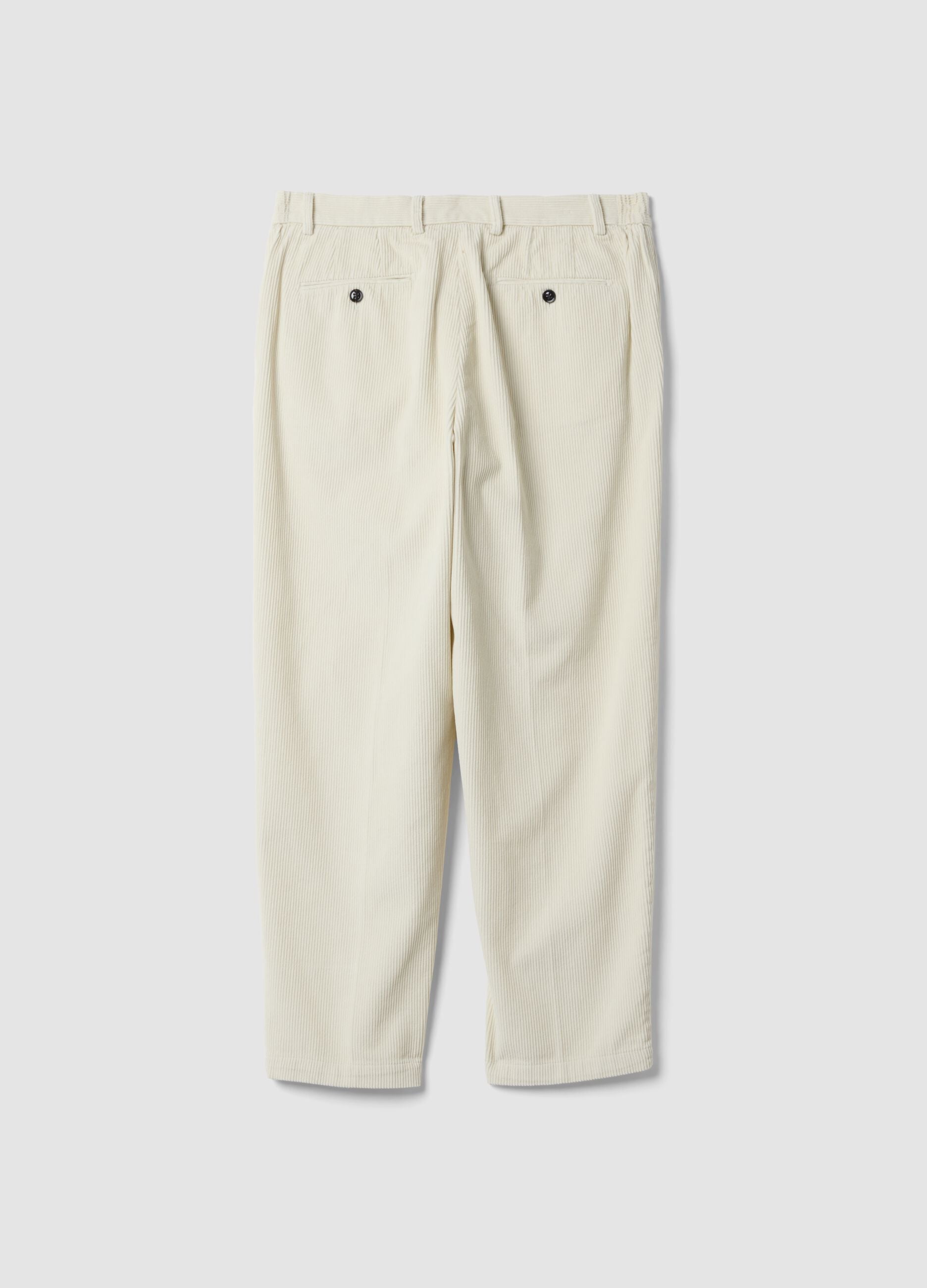 Pantaloni chino bianchi in puro cotone