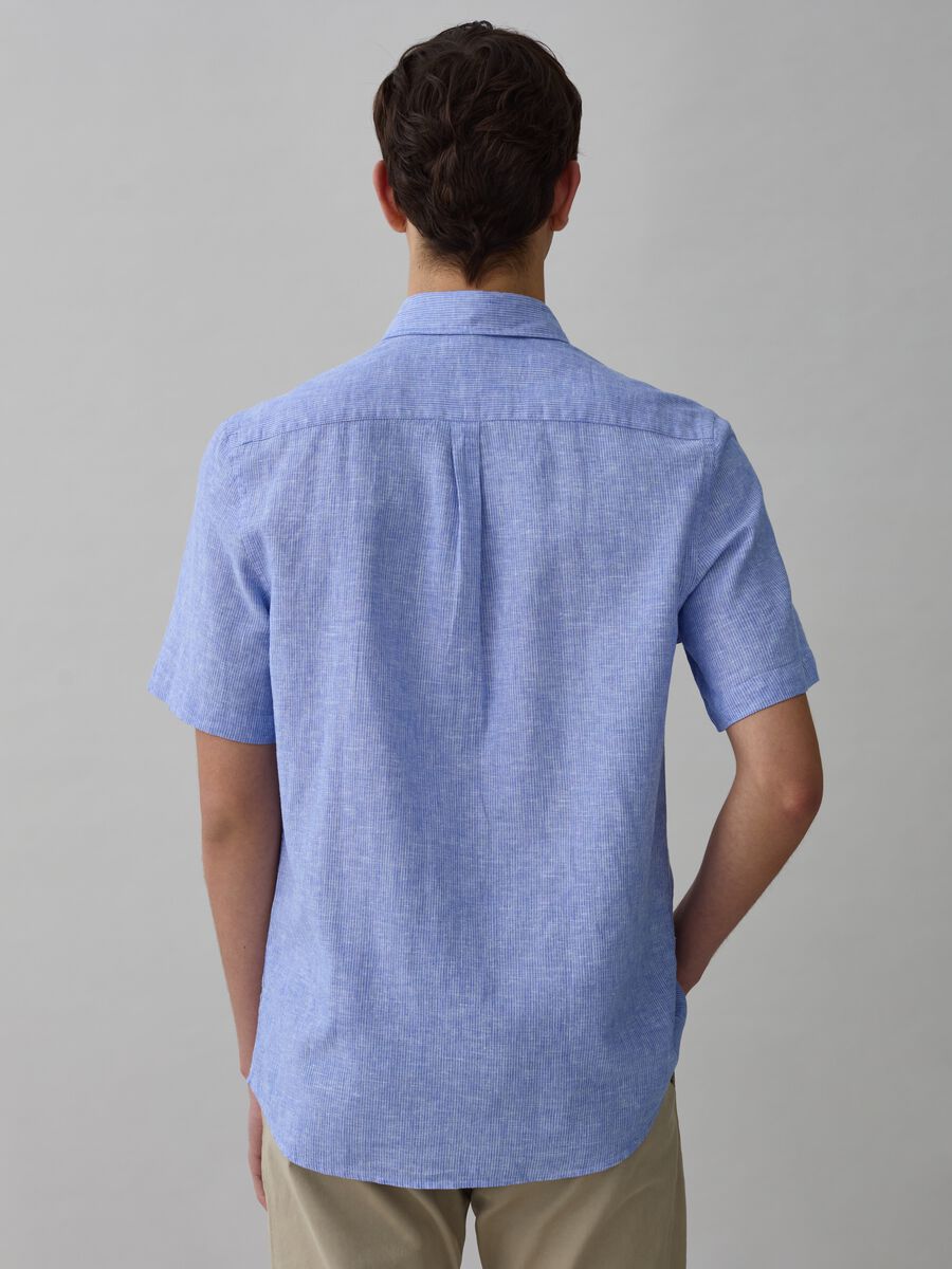 Short-sleeved shirt with micro weave_2