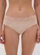 Beige stretch microfibre briefs with lace_1