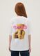 Girl's white oversized fit pure cotton t-shirt with writing_1