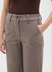 Braune Regular-Fit-Hose mit elastischem Bund_3