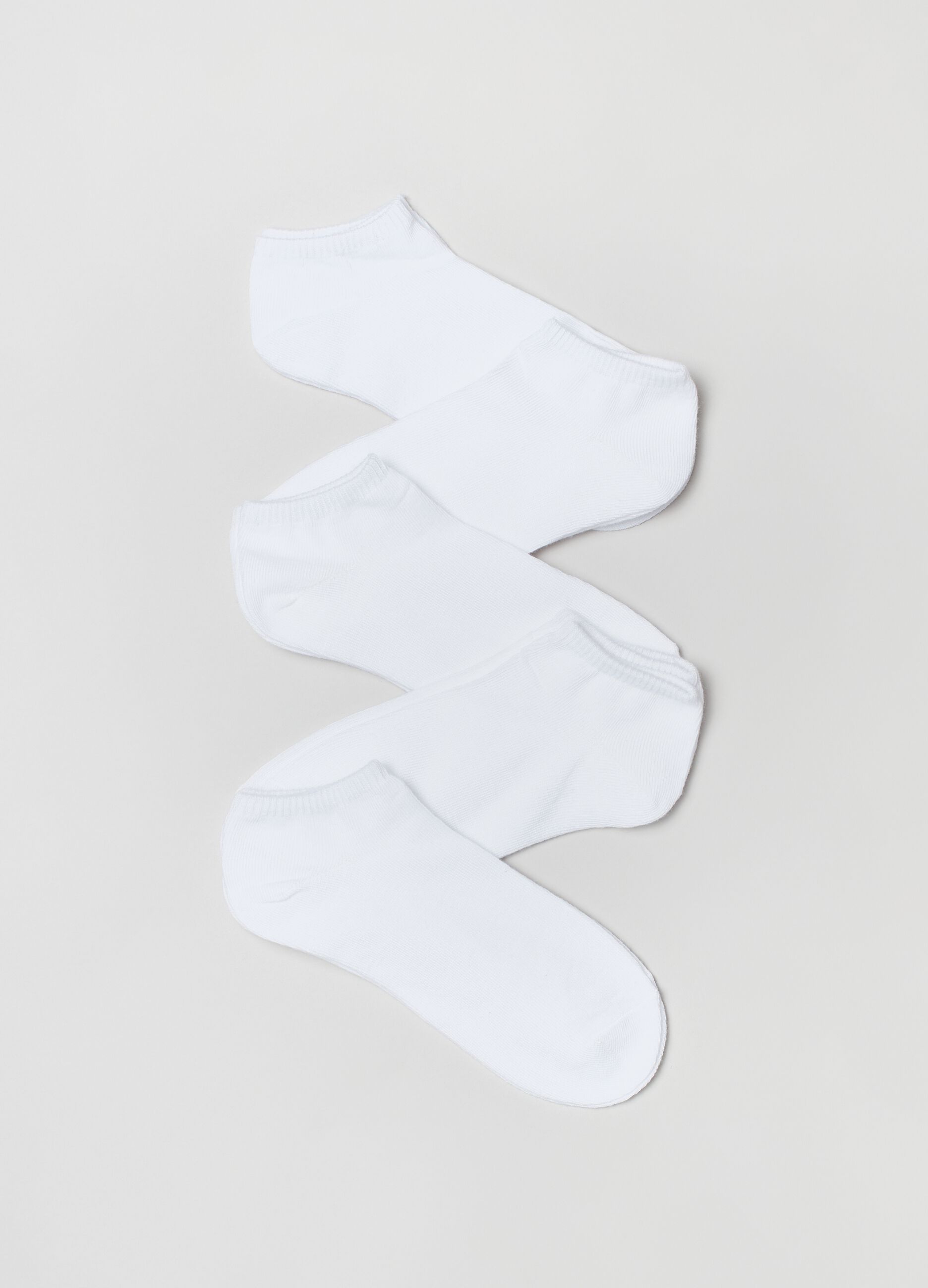 Five-pair pack of stretch shoe liners