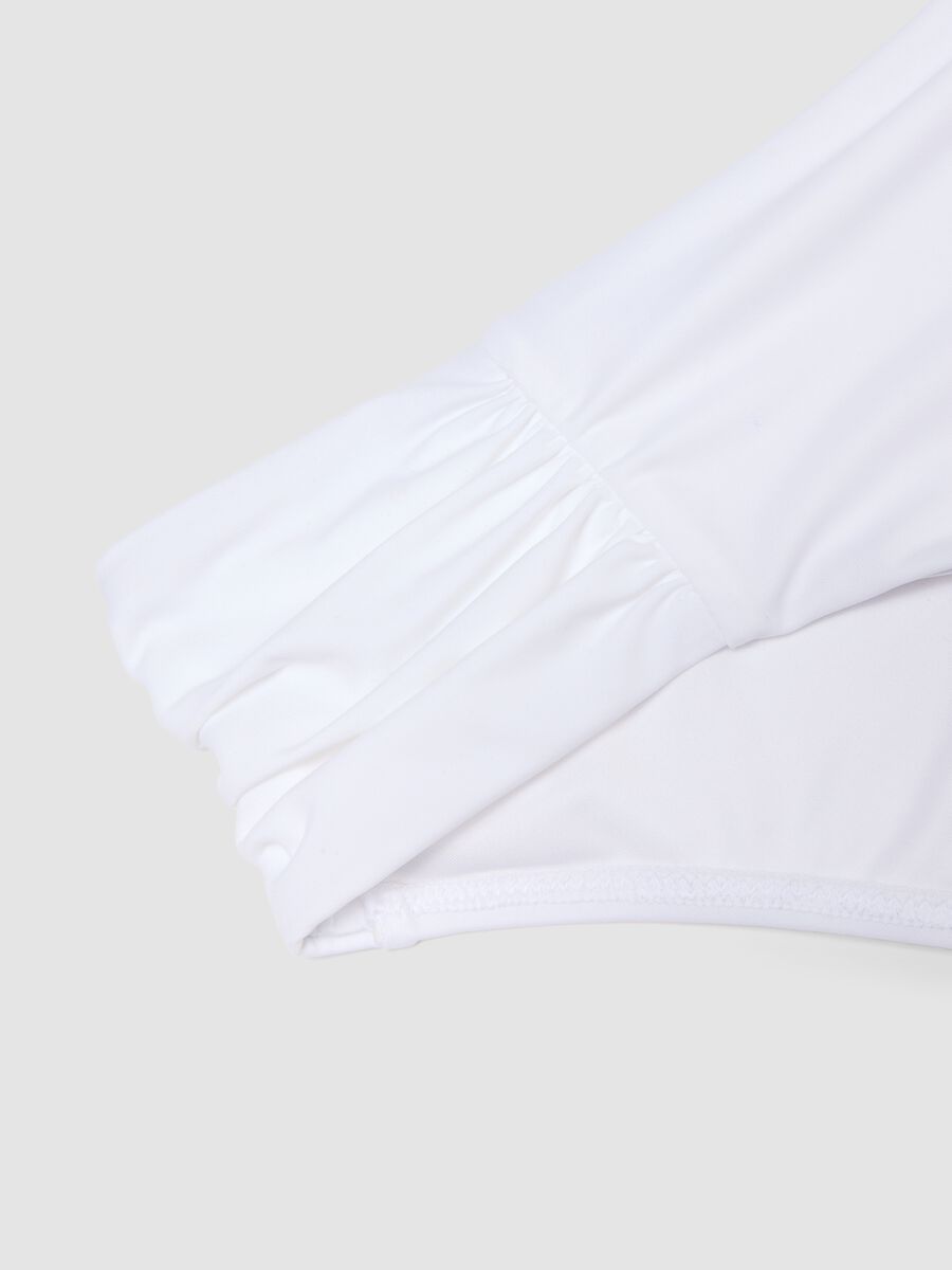 White stretch bikini bottoms with ruched details, regular fit_5