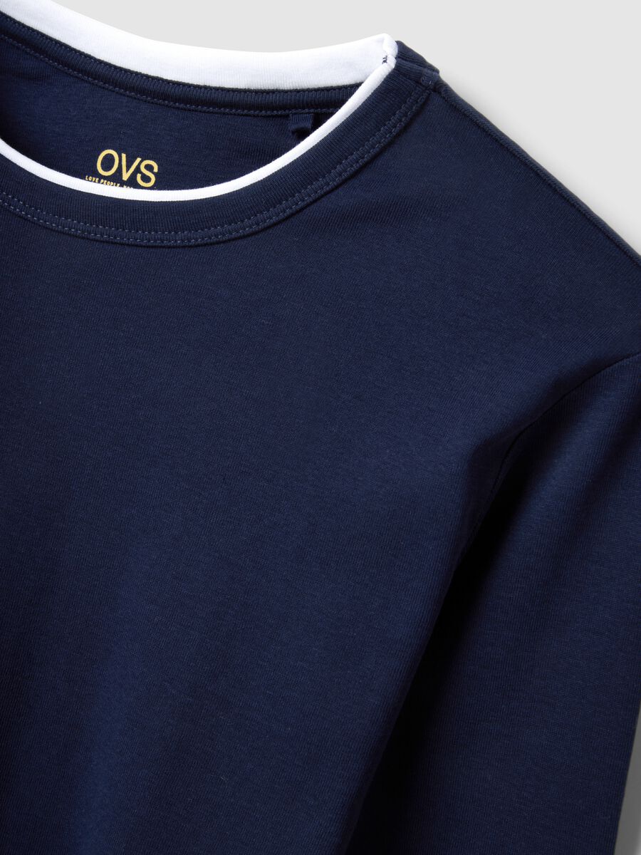 Pure Cotton Blue Long Sleeve Regular Fit Shirt_5