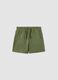 Boys' regular fit green organic cotton shorts_0