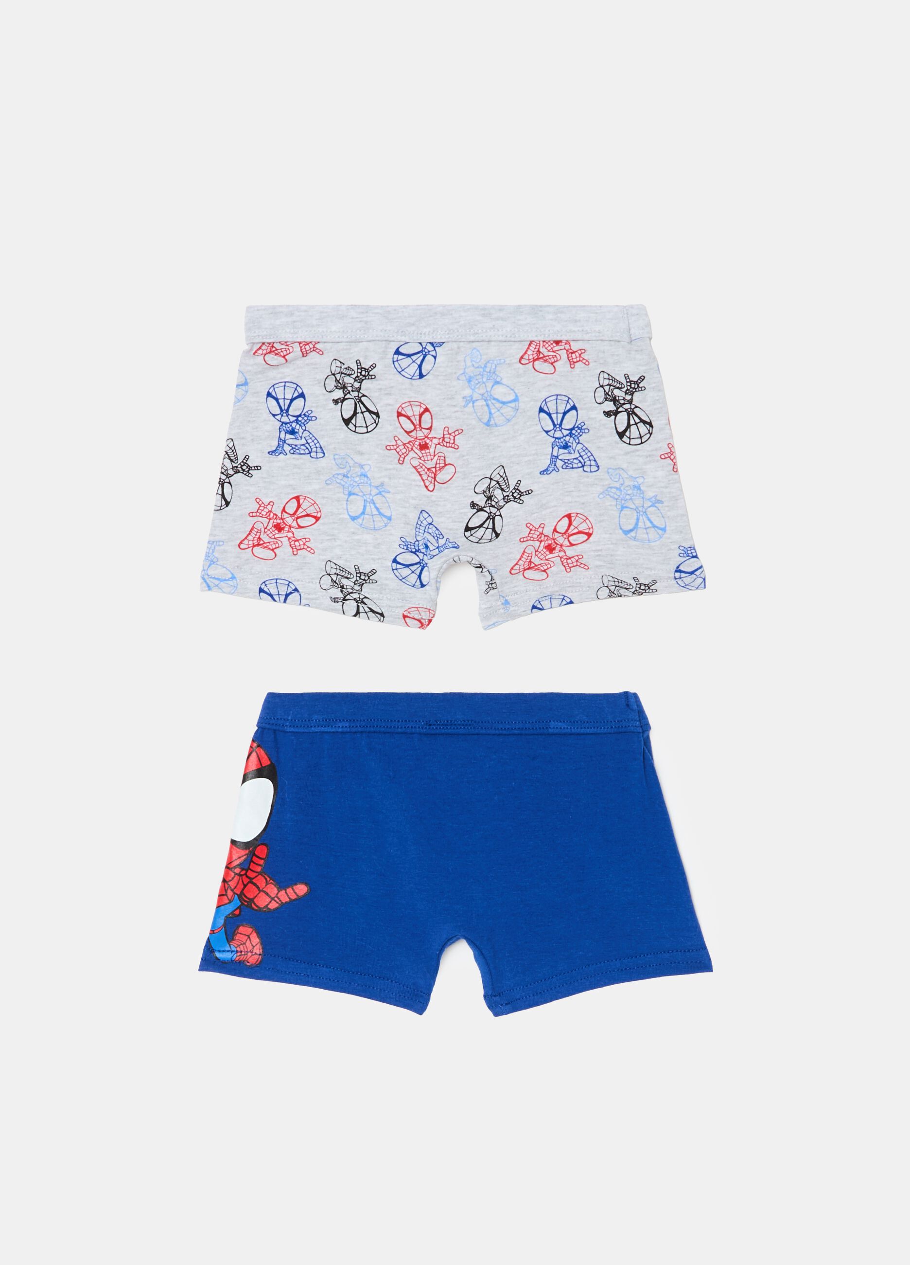 Two-pack organic cotton boxer shorts with Spidey print