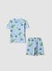 Kids' sky blue pure cotton pyjamas regular fit with prints_0