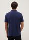 Polo in puro cotone blu regular fit_3