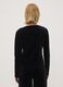 Black Stretch Fabric Crew-Neck Top_3
