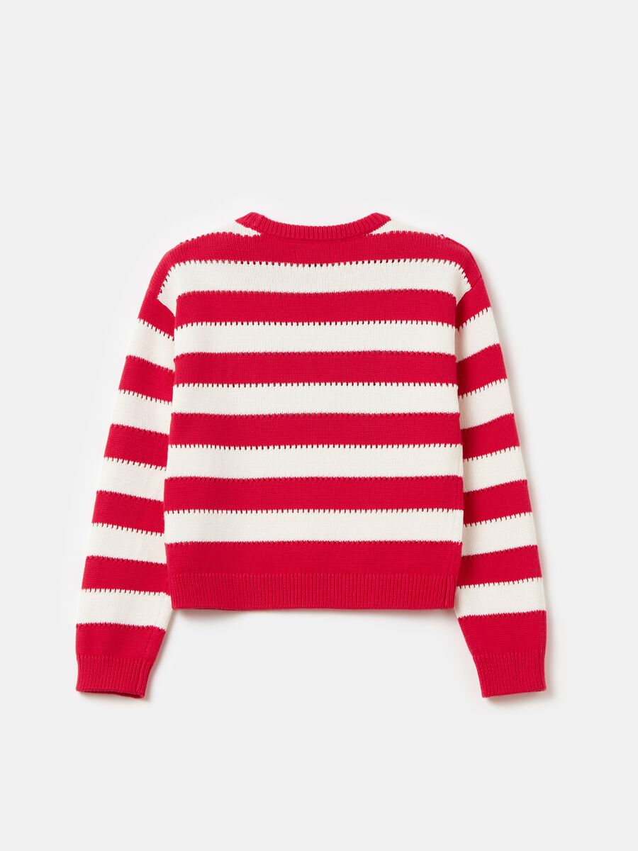 Striped pullover with embroidered lettering_1