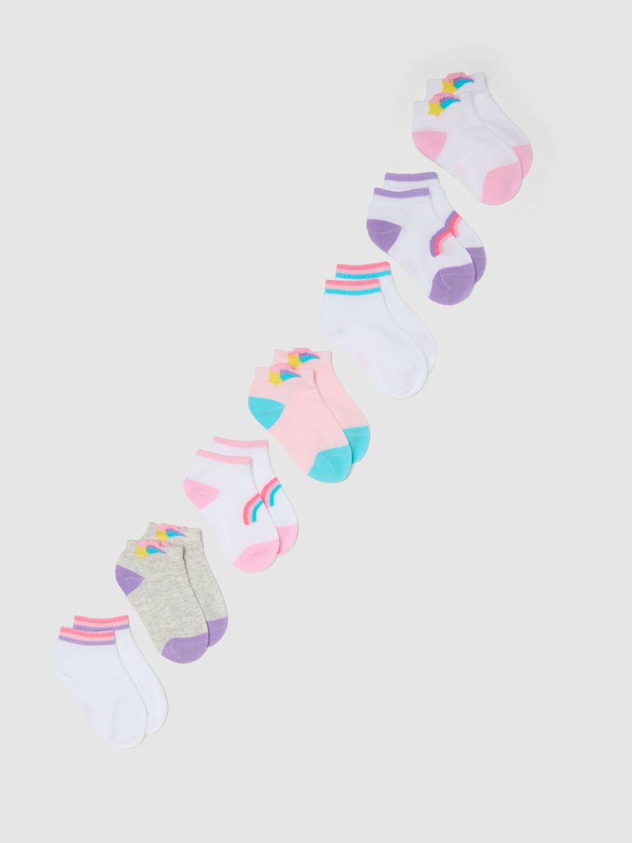 Multipack of multicolour cotton blend girl's socks regular fit_0