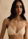 Beige Microfibre Triangle Bra_0