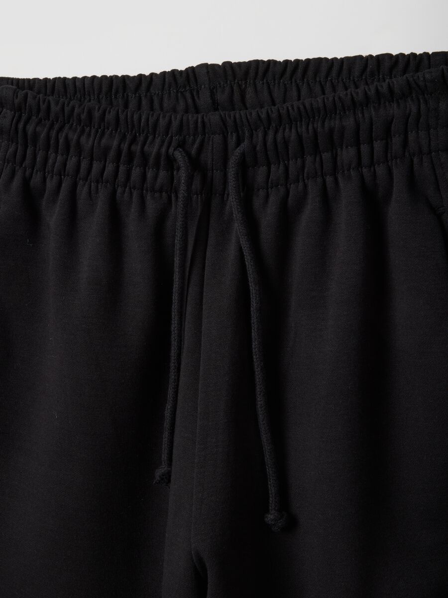 Baggy trousers in stretch cotton black_5