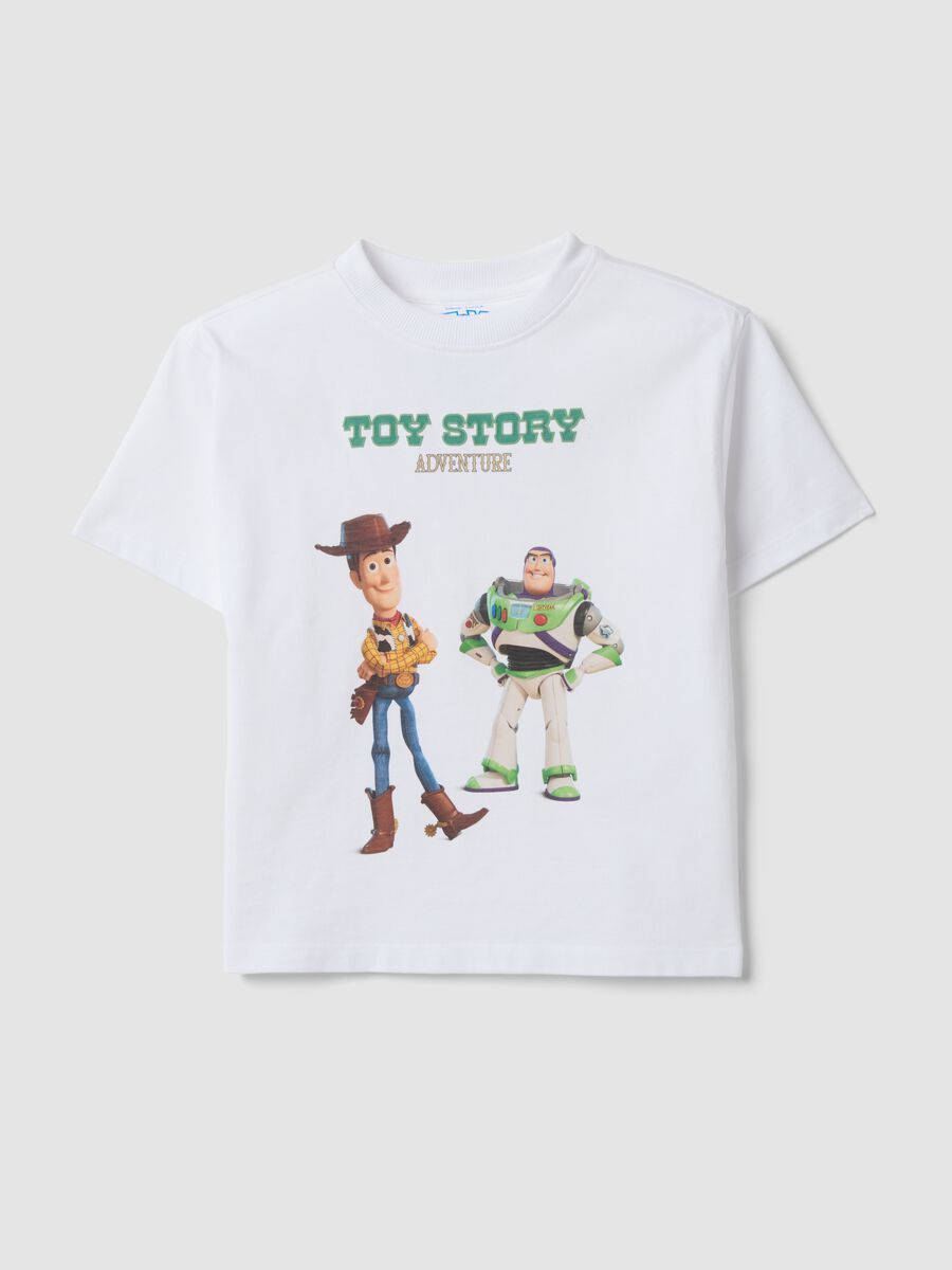 White pure cotton Toy Story print T-shirt for boys_1