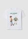 White pure cotton Toy Story print T-shirt for boys_1