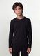 Schwarzes Regular-Fit T-Shirt aus elastischer Bio-Baumwolle f&uuml;r Jungen_1