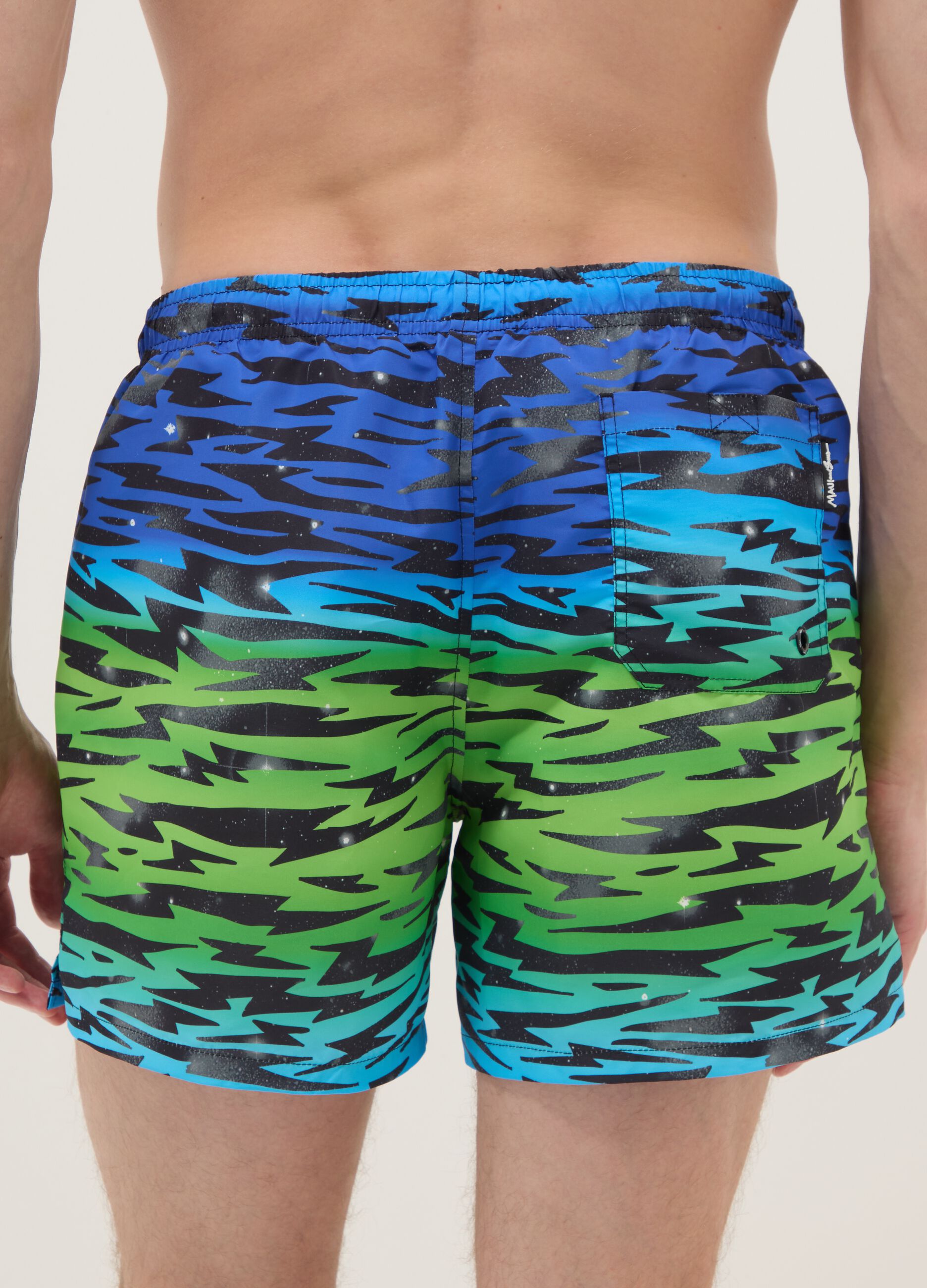 Multicolour patterned swim shorts