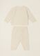 Beige pure cotton baby set with side fastening_3