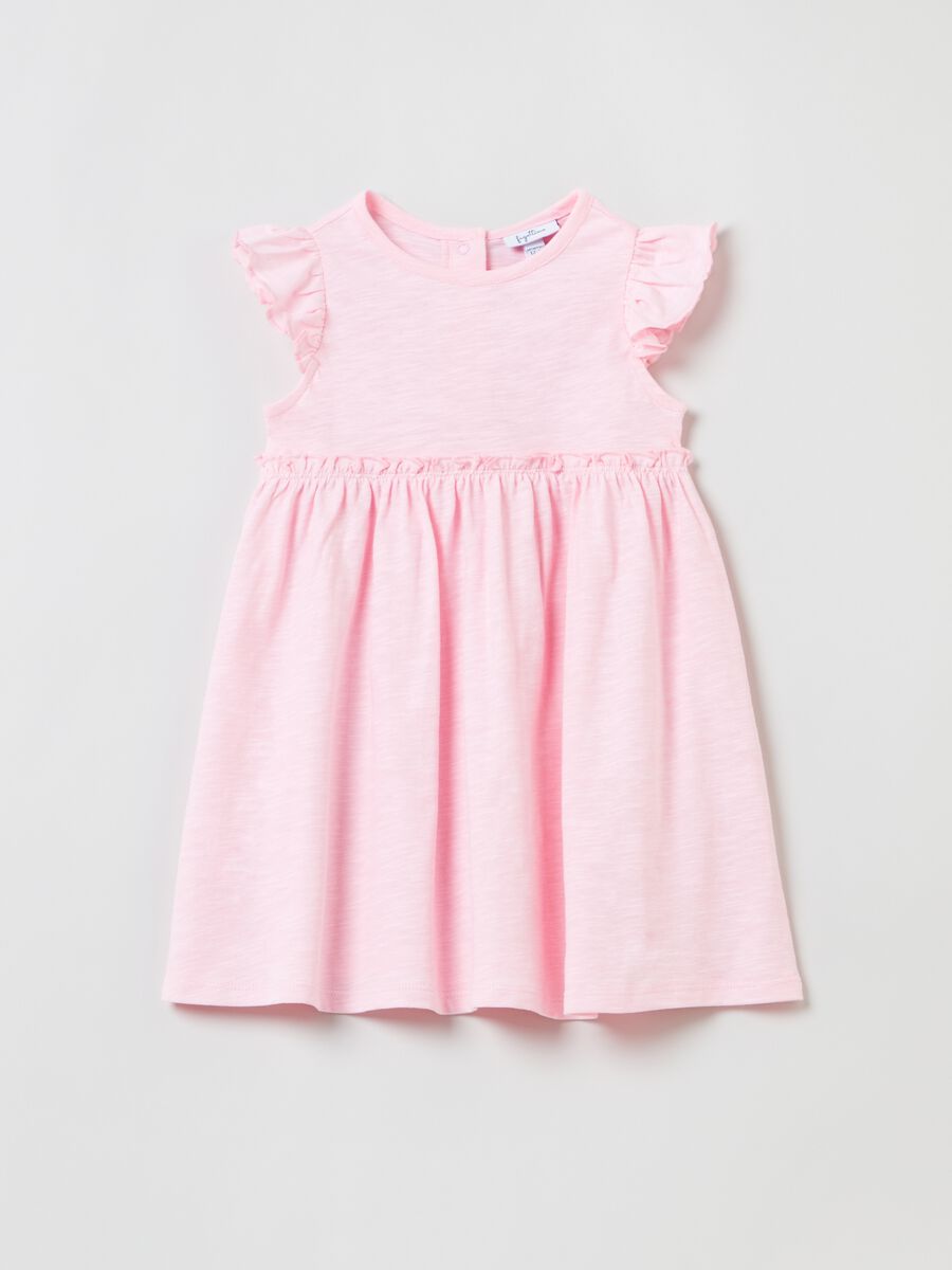 Cotton dress with frill_0