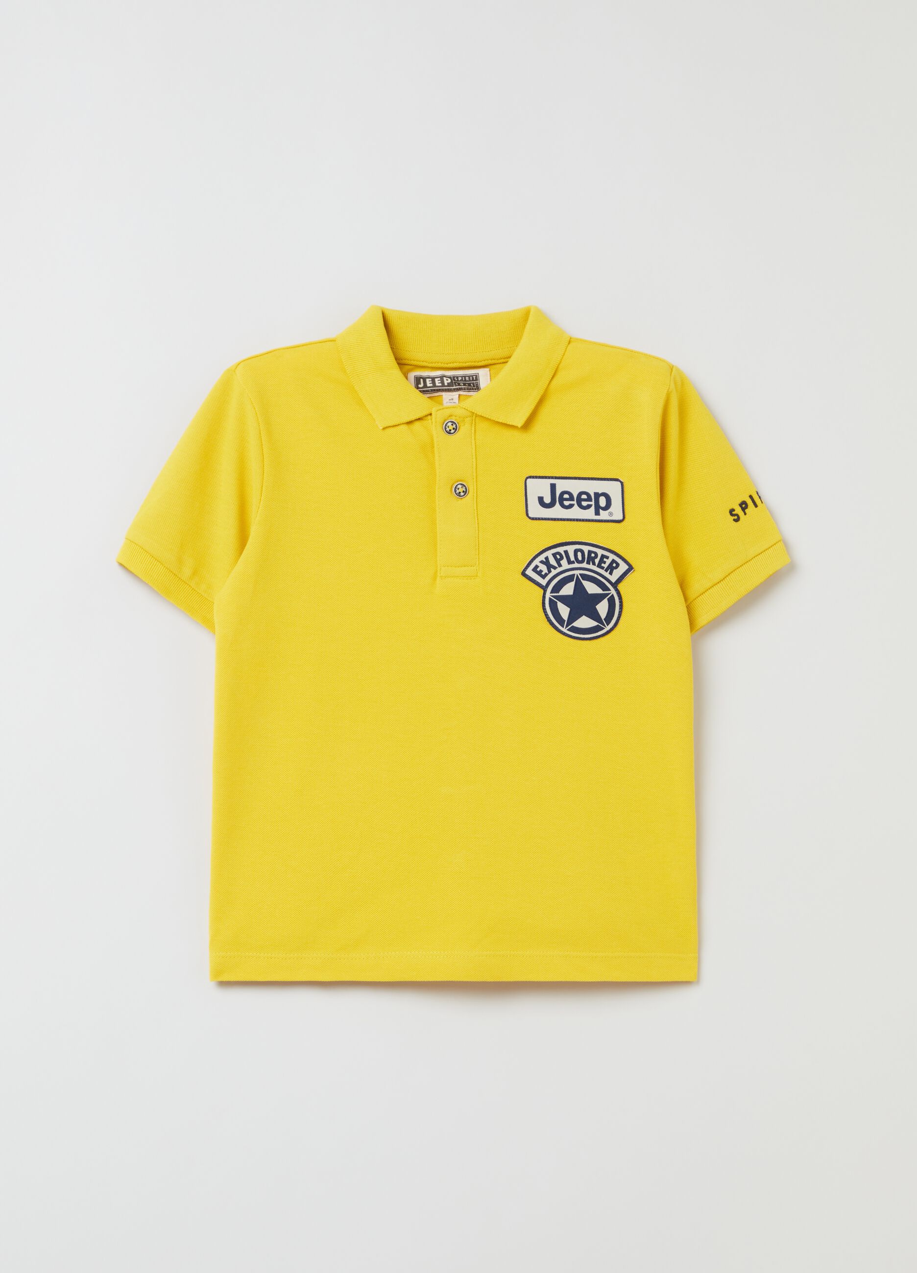 Polo shirt with patch and Jeep print_0