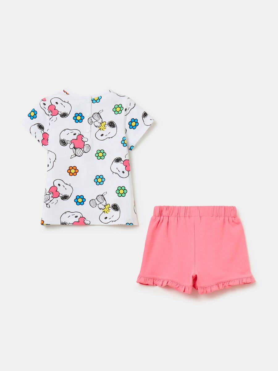 Jogging set with frills and Snoopy print_1