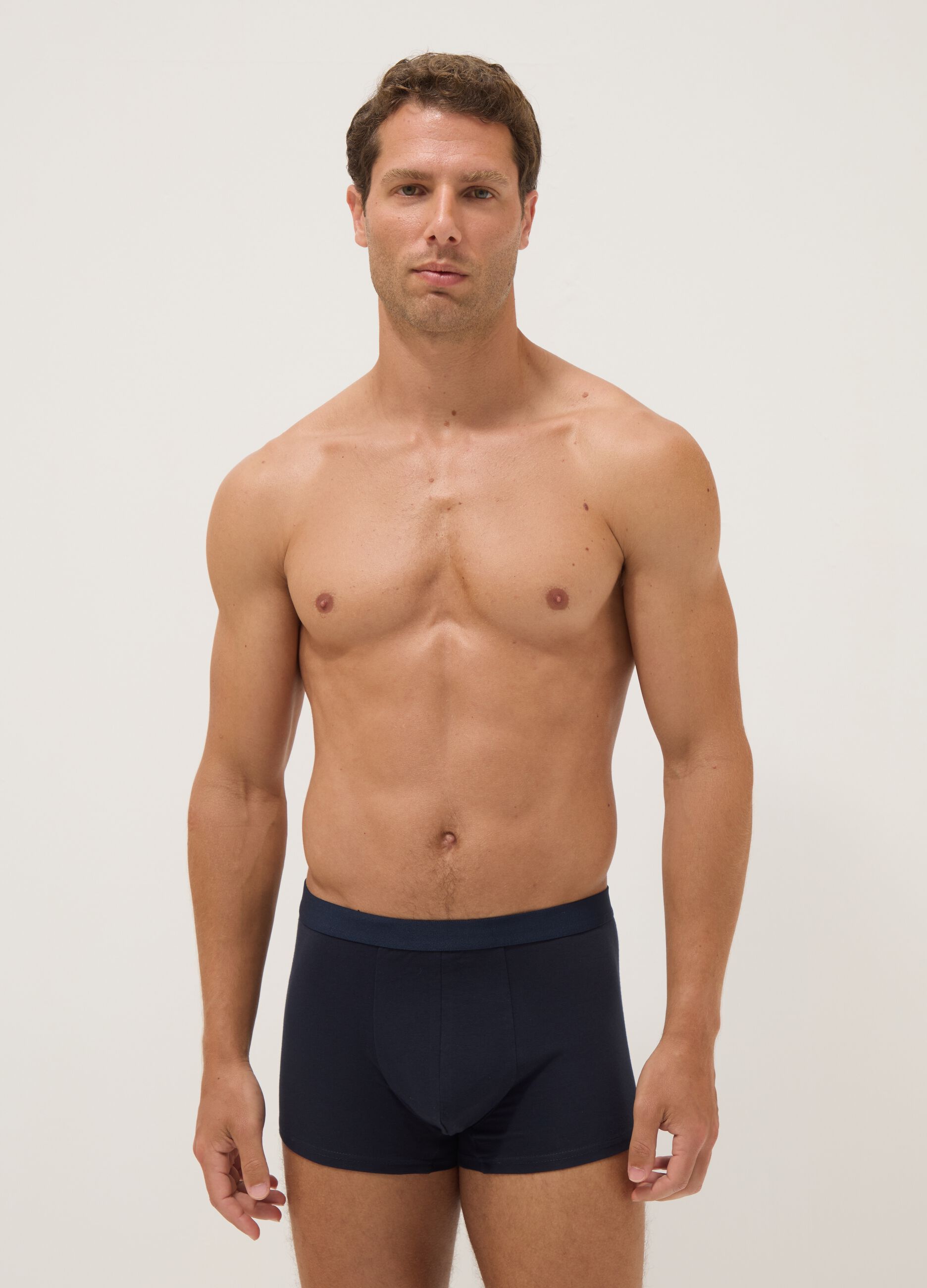 3-pack of blue organic cotton boxers