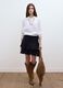 Black viscose-blend tiered skirt_0