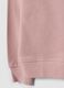 Pink pure cotton crew-neck sweatshirt with heart for girls_3